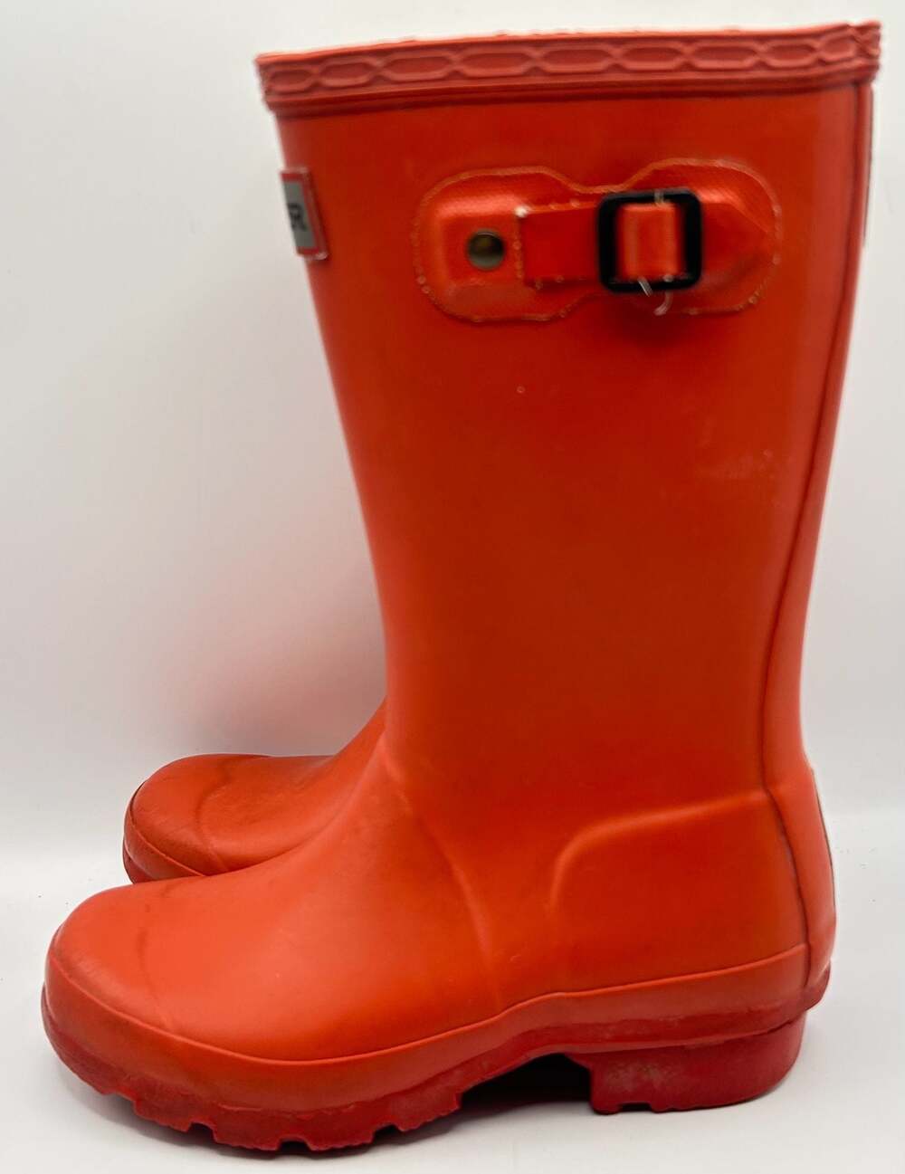 Hunter Kid's Original First Classic Rain Boots Poppy Coral US 13M/1F - Picture 5 of 6